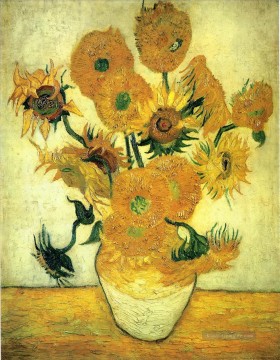 sonnenblumen Ölbilder verkaufen - Vierzehn Sonnenblumen in Einer Vase Vincent van Gogh